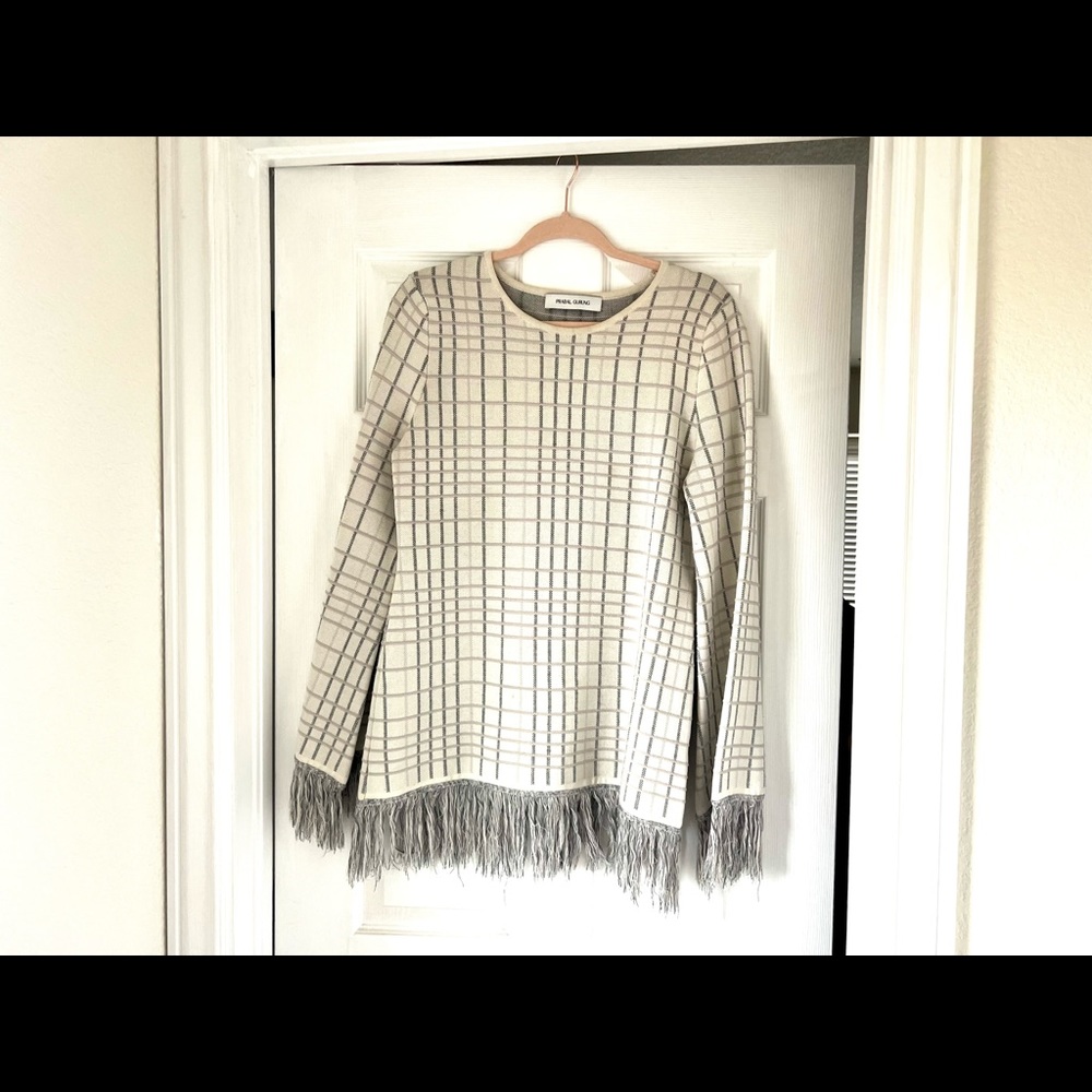 Prabal Gurung Plaid Jacquard Knit Top